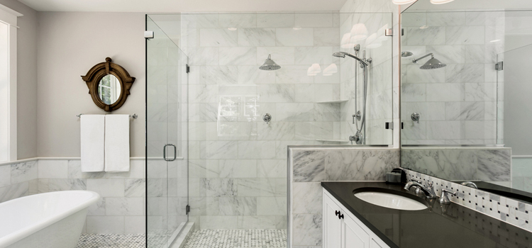 bathroom shower door installation in Glendale