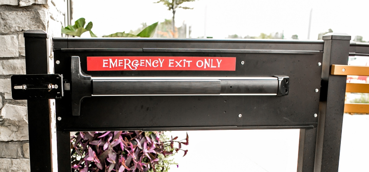 emergency push bar installation in Glendale